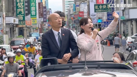 韓國瑜新竹陪高虹安車掃 催「不同意罷免」票