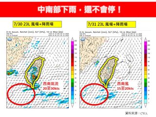 今西南氣流減弱　專家曝最新預測：中南部下雨還不會停！