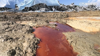 廢棄光電板流紅色油污染土壤？　環保局：將採樣釐清