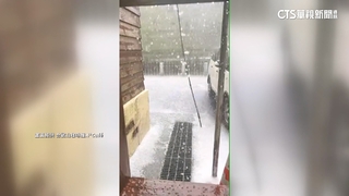 對流雲系旺盛！南投.台北午後冰雹　冰珠灑滿地