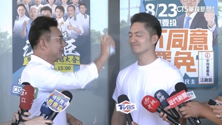 江啟臣.蔣萬安車掃互噴防曬　罷團組機車隊沿街拜票