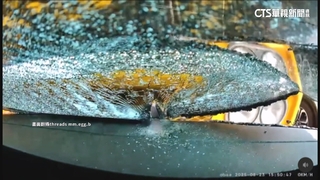 吊車疑剎車不及撞停等紅燈車輛　畫面曝光引兩派看法