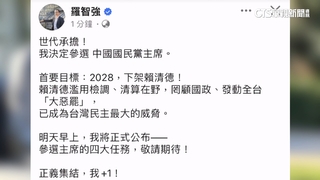 想選國民黨主席加一　羅智強宣布參戰喊：世代承擔