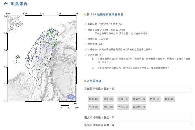 6.0地震北部超搖！　龜山島靠震央「1級震度」？　粉專曝3可能性 | 華視新聞