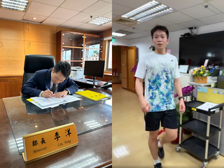 部長的第一份公文！　李洋「運動裝上班」：全民運動由我做起
