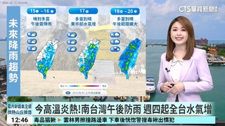 今高溫炎熱！南台灣午後防雨　週四起全台水氣增