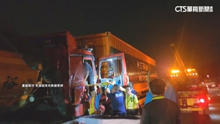 台中龍井3聯結車追撞2傷　北上僅路肩通行車流回堵