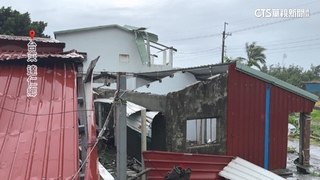 驚魂！龍捲風疑掃過台東安朔村　鐵皮吹掀掛電線上