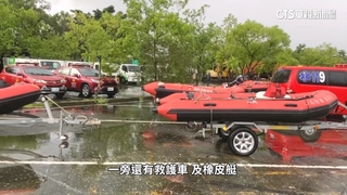 無人機.監視器.網站監測　馬太鞍溪堰塞湖仍溢流