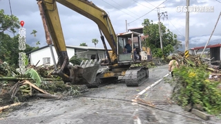 華視採訪團隊挺進花蓮東富村　直擊洪水災情第一線