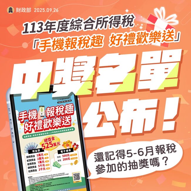 幸運兒是你嗎？　財政部「手機報稅」中獎名單出爐 | 華視新聞