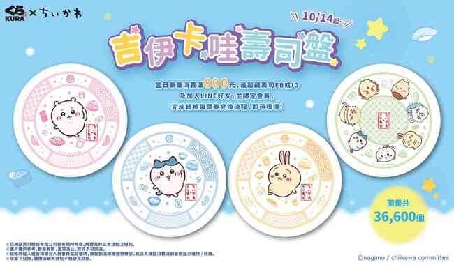 藏壽司ｘ吉伊卡哇滿額贈活動最終回　4款限量「壽司盤」10/14登場 | 華視新聞