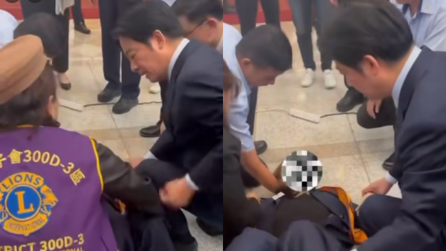 獅子會成員參訪總統府突昏倒！　賴清德秒變「賴醫生」蹲地診斷 | 華視新聞