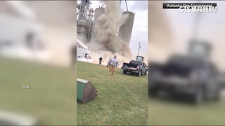 美大豆筒倉裂成兩截倒塌　現場人員驚險逃生