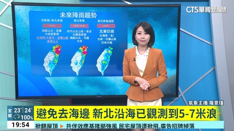 東北季風及低氣壓影響 留意豪大雨強陣風大浪