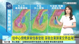 鳳凰暴風圈觸南部！　嘉義以南戒備 估傍晚屏東登陸