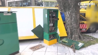 大貨車撞樹「車廂解體」波及騎士　一度造成交通癱瘓