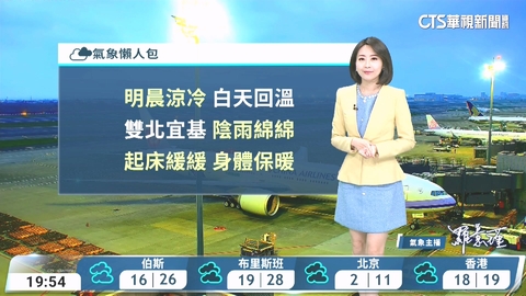 各地早晚感受涼冷 注意保暖 北宜濕涼南部溫差稍大