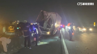 國1大雅段奪命撞！貨車撞破隔音牆　副駕男噴飛亡