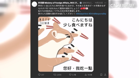 【台語新聞】外交部「貓迷迷因」挺日！藍委：加強中侵台　綠：台日友好