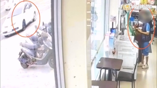 女駕駛下車沒熄火　男趁機躲進後座搶錢劫車