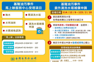基隆油污事件！台水主動辦理水費減免半個月　清洗水塔可申請補償