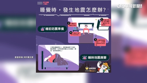 睡覺遇強震該逃嗎？　消防署保命5招「原地避難」