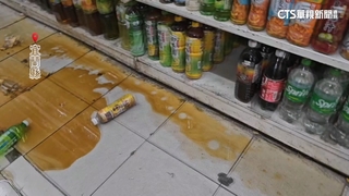 宜蘭外海規模7.0地震！　賣場商品噴飛.玻璃瓶碎一地