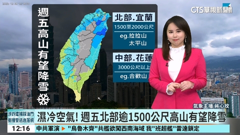 今晨僅11.2度！　強烈大陸冷氣團元旦襲　低溫恐探7度以下