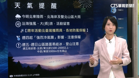 【台語新聞】元旦後強烈大陸冷氣團襲　北台灣部分地區恐跌破10度