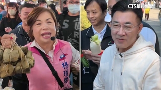 台中市長提名戰！　江啟臣喊「一馬當先」　楊瓊瓔市場掃街