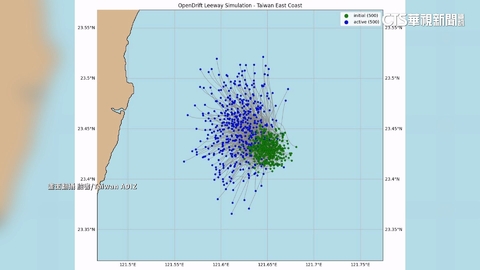 分析落點搜救！　F-16戰機失聯最新飄移軌跡圖曝光
