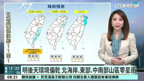 冷氣團影響天氣冷　沿海留意強風大浪