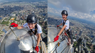 為直播預熱！賈永婕親自登上101頂端　嗨喊：完成不可能的任務