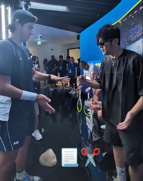 周杰倫參加澳網「一分大滿貫」　首輪「來不及出拍」遭淘汰