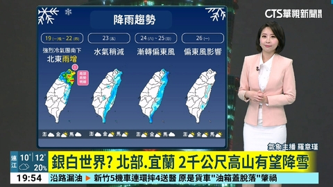 強烈大陸冷氣團南下　各地陸續溫降　北東雨增