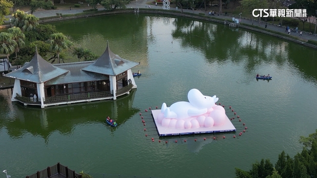 湖心亭「漂浮姆明」遭批看嘸全貌　藍議員：話題帶動人潮