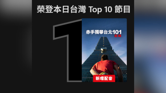 Netflix「赤手獨攀台北101」增中文配音　網笑翻：好像在看爆笑一籮筐 | 華視新聞