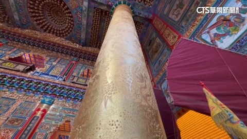 東石先天宮「金粉龍柱」　價值隨國際金價翻漲4-5倍