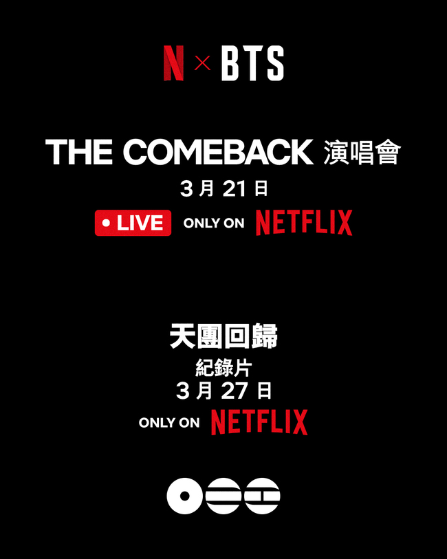 BTS回歸演唱會Netflix3/21全球直播　售票資訊日後公布 | 華視新聞