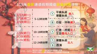 春節上國道注意！初三、初四湧車潮　匝道封閉管制一次看