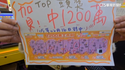 財神錢母掉落! 幸運兒大喊「財神到」.竟刮中1200萬