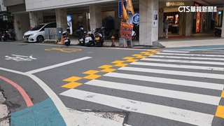 斑馬線旁劃黃格　彰化首條行人優先區　民眾：不懂意思