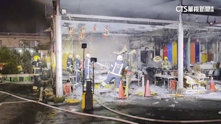 基隆果菜市場土地公廟暗夜火　全面燃燒遭吞噬