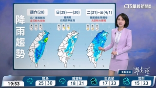 東北季風影響　北東雲多偶雨