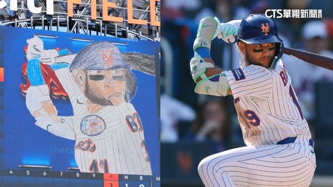 MLB球員照片變「Ｑ版」　大都會主場螢幕秀孩童畫作