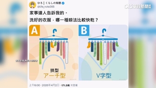 你晾對了嗎？　相較V字型晾襪　拱型曬法更快乾