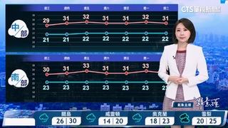 鋒面影響　中部以北留意大雨或較大雨勢　北臺稍轉涼