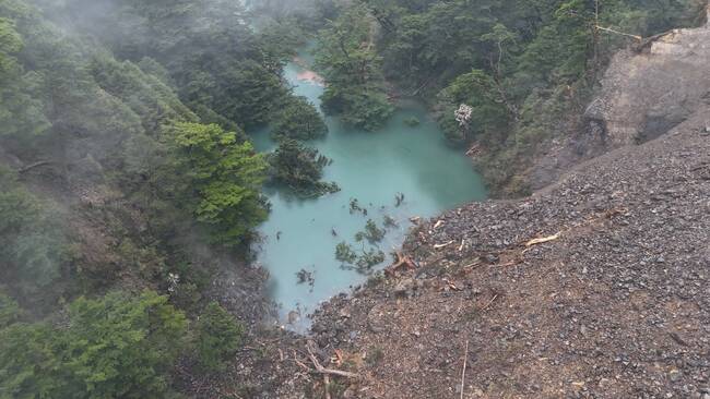 清明豪雨！合歡溪上游形成「堰塞湖」　林保署籲：勿進入溪床及崩塌區域 | 華視新聞