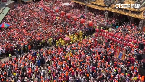 白沙屯媽祖進香破46萬人 信眾提早一天搭帳棚過夜